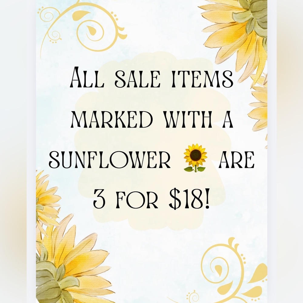 🌻3 for $18 sale!!!🌻